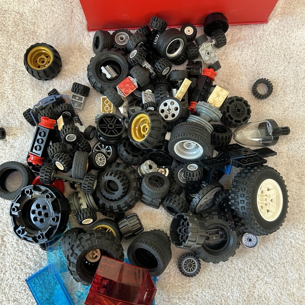 Huge Lot Mixed Lego Wheels Extra Tires Parts & Pieces Used 2.7 Pounds Bulk - Picture 7 of 7